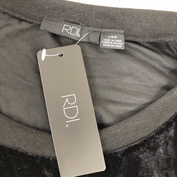 RDI Velour Tie Front Top‎ - L - Picture 5 of 5